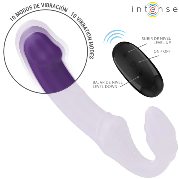 JILL DOPPELVIBRATOR 20 CM LILA MIT FERNBEDIENUNG VON INTENSE FUN
