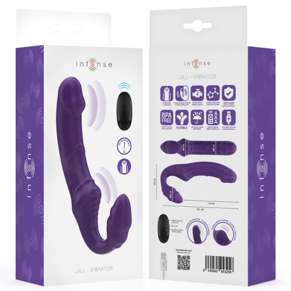 JILL DOPPELVIBRATOR 20 CM LILA MIT FERNBEDIENUNG VON INTENSE FUN