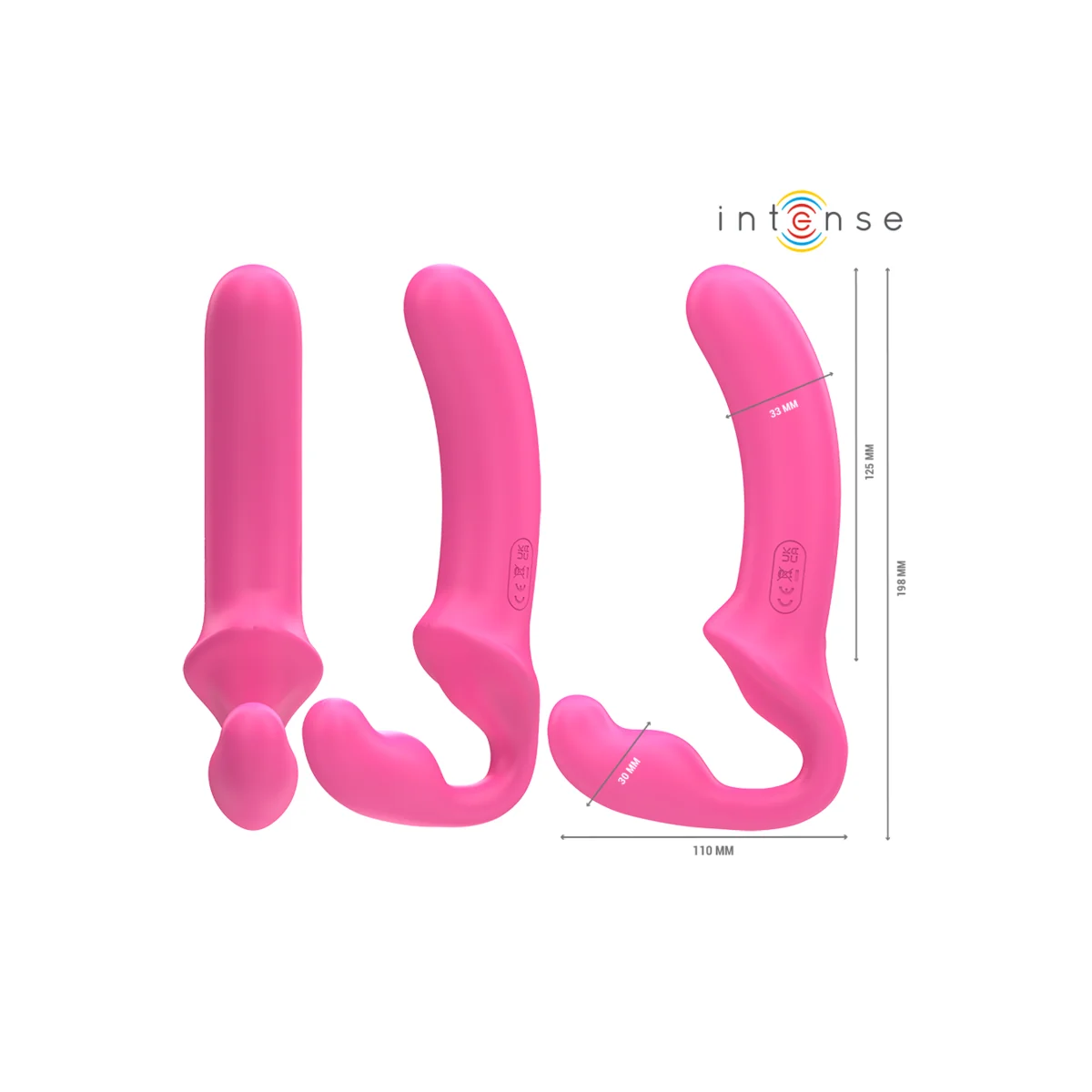 AMY DOPPELVIBRATOR 20 CM ROSA MIT FERNBEDIENUNG VON INTENSE FUN