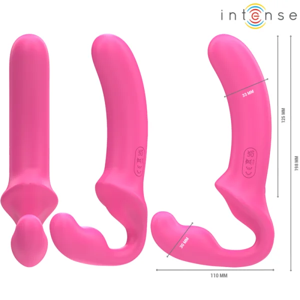 AMY DOPPELVIBRATOR 20 CM ROSA MIT FERNBEDIENUNG VON INTENSE FUN