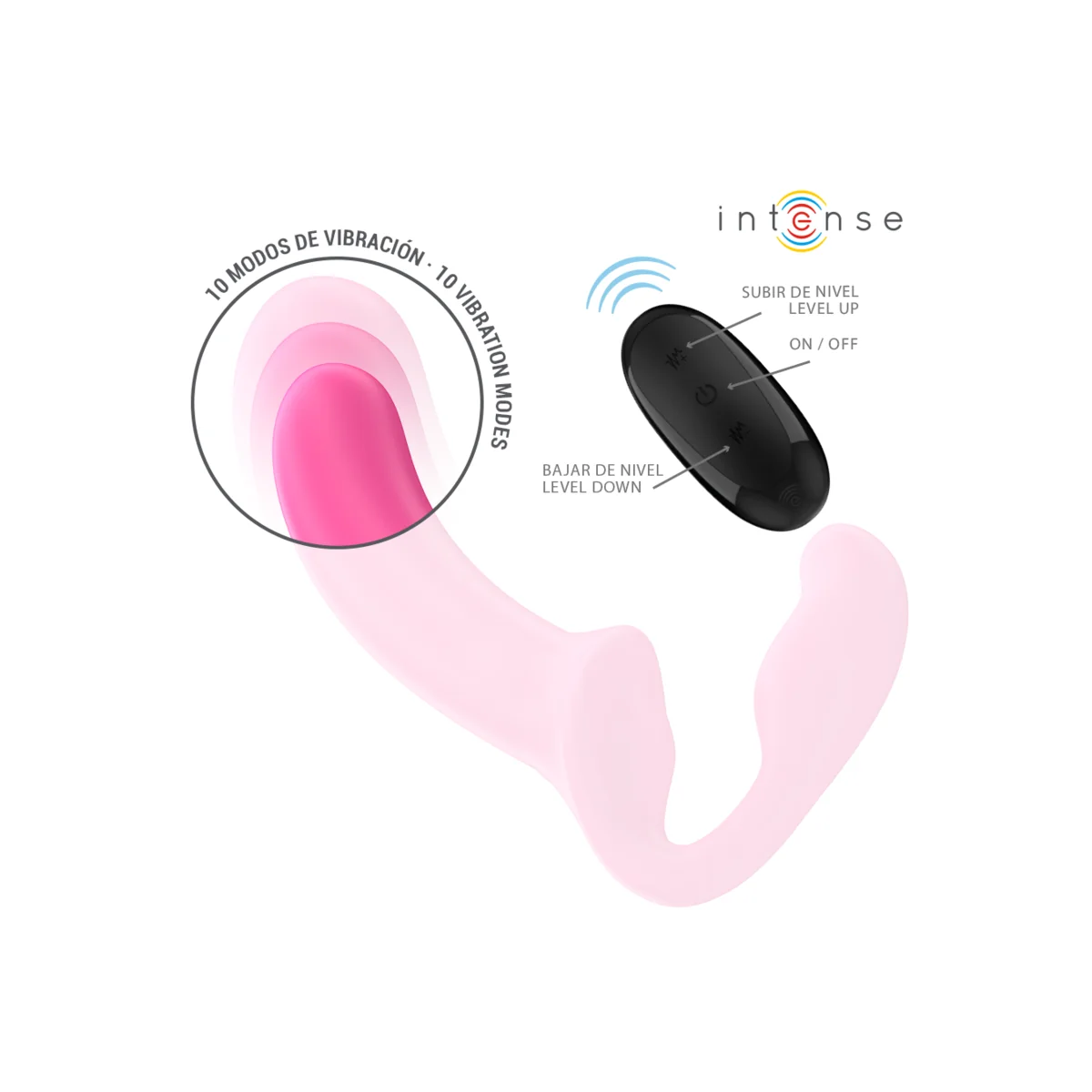 AMY DOPPELVIBRATOR 20 CM ROSA MIT FERNBEDIENUNG VON INTENSE FUN