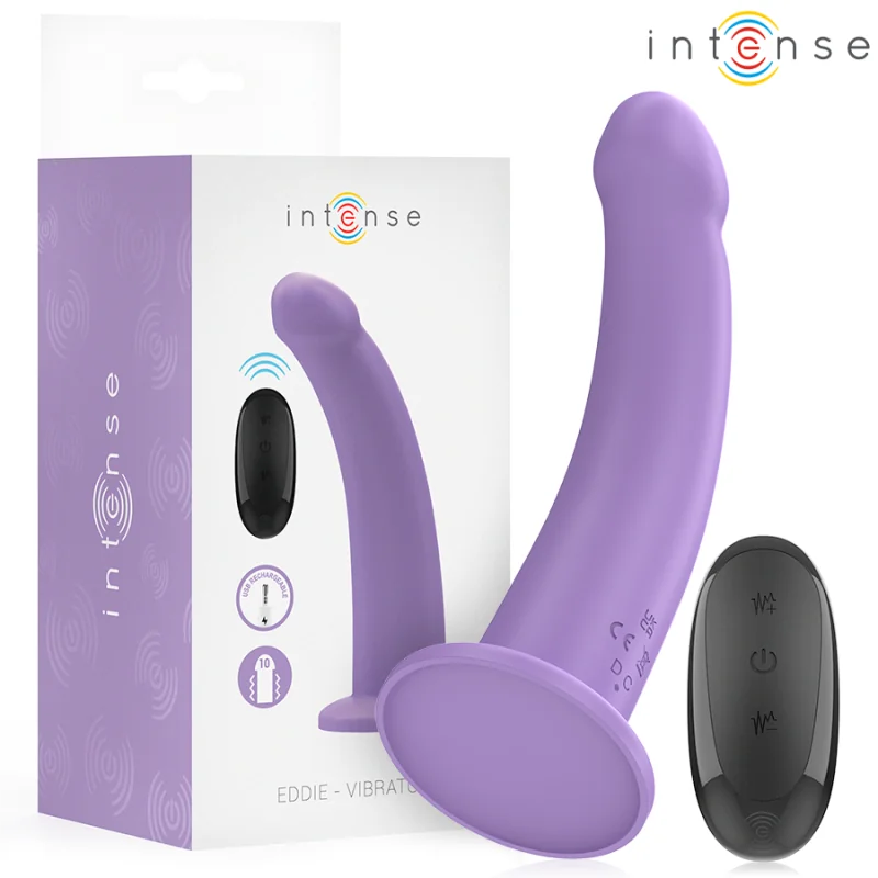 EDDIE VIBRATOR 17,5 CM 10 VIBRATIONEN LILA MIT FERNBEDIENUNG VON INTENSE FUN