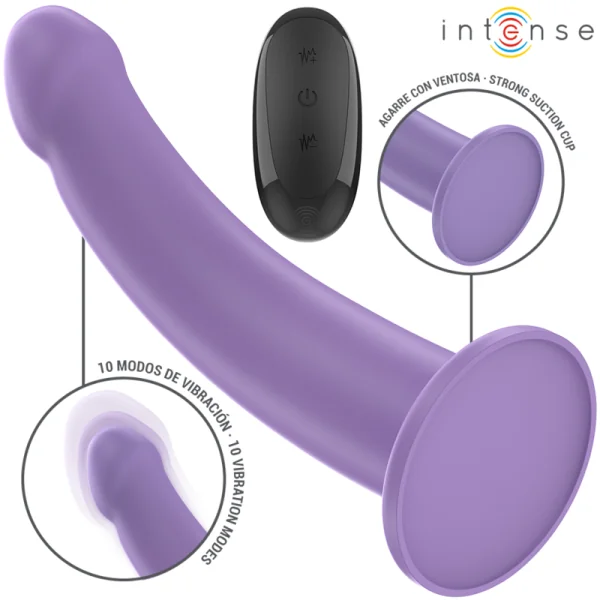 EDDIE VIBRATOR 17,5 CM 10 VIBRATIONEN LILA MIT FERNBEDIENUNG VON INTENSE FUN