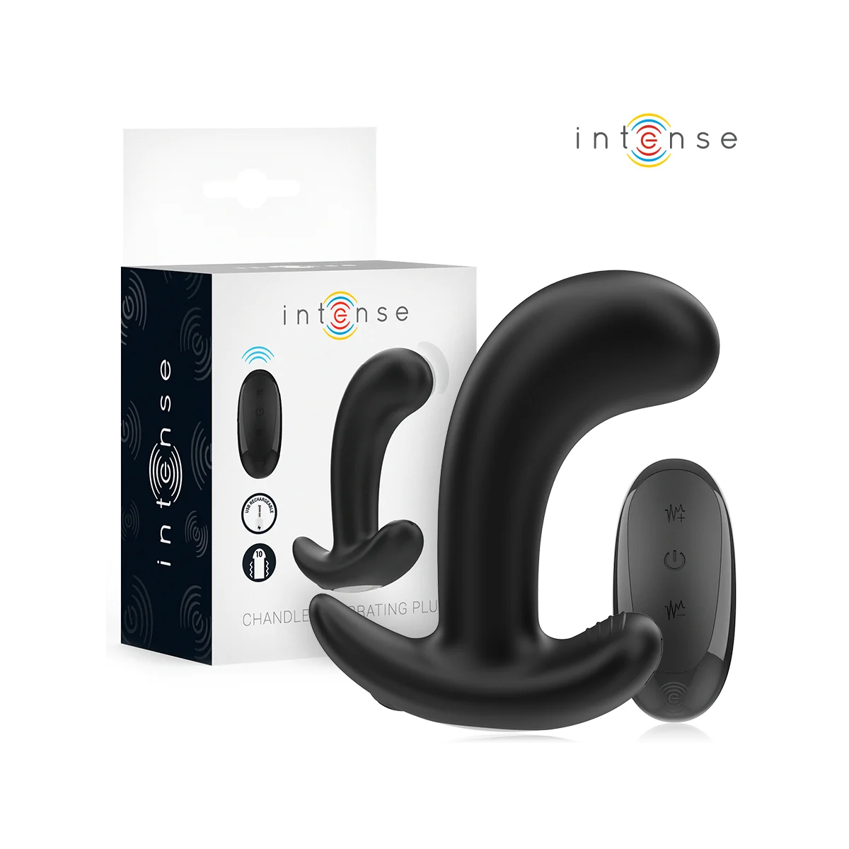 CHANDLER ANAL PLUG 10 VIBRATIONEN SCHWARZ MIT FERNBEDIENUNG VON INTENSE ANAL TOYS