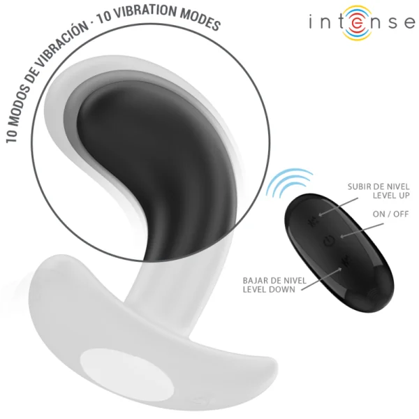 CHANDLER ANAL PLUG 10 VIBRATIONEN SCHWARZ MIT FERNBEDIENUNG VON INTENSE ANAL TOYS