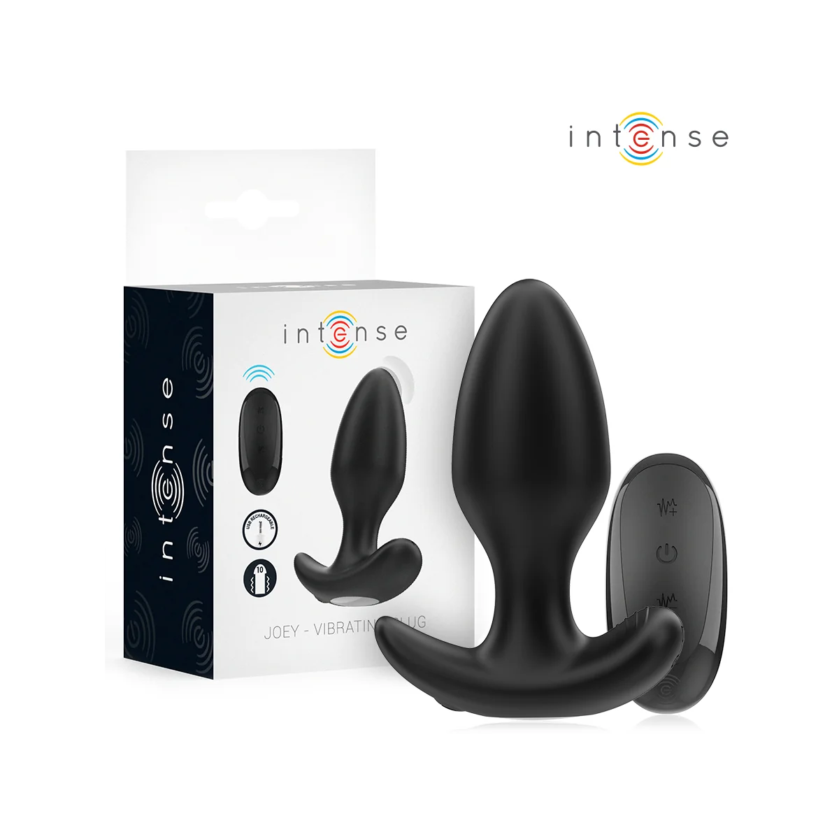 JOEY ANAL PLUG 10 VIBRATIONEN SCHWARZ MIT FERNBEDIENUNG VON INTENSE ANAL TOYS
