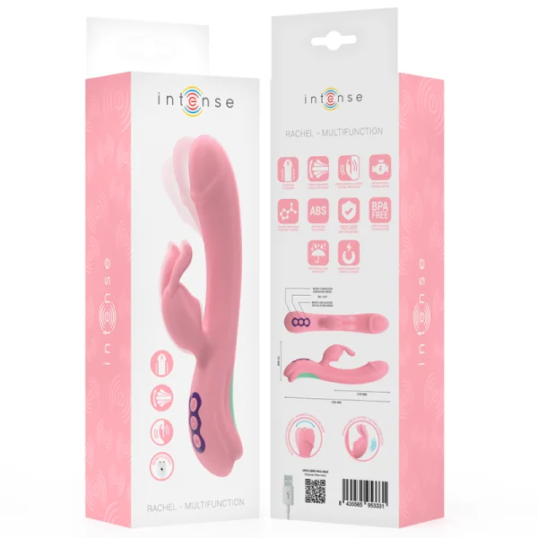 RACHEL RABBIT VIBRATOR 5 VIBRATIONEN ROSA VON INTENSE FUN