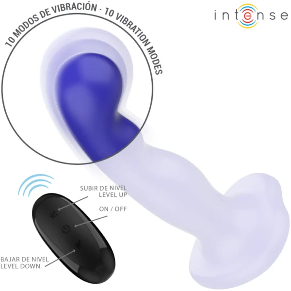SHORTY VIBRATOR MIT SAUGNÄPFEN BLAU MIT FERNBEDIENUNG VON INTENSE FUN