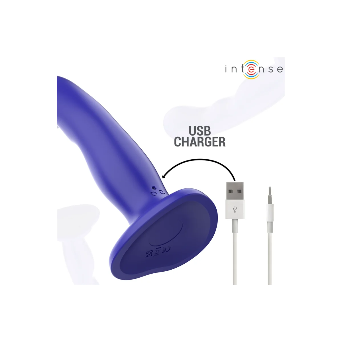 SHORTY VIBRATOR MIT SAUGNÄPFEN BLAU MIT FERNBEDIENUNG VON INTENSE FUN