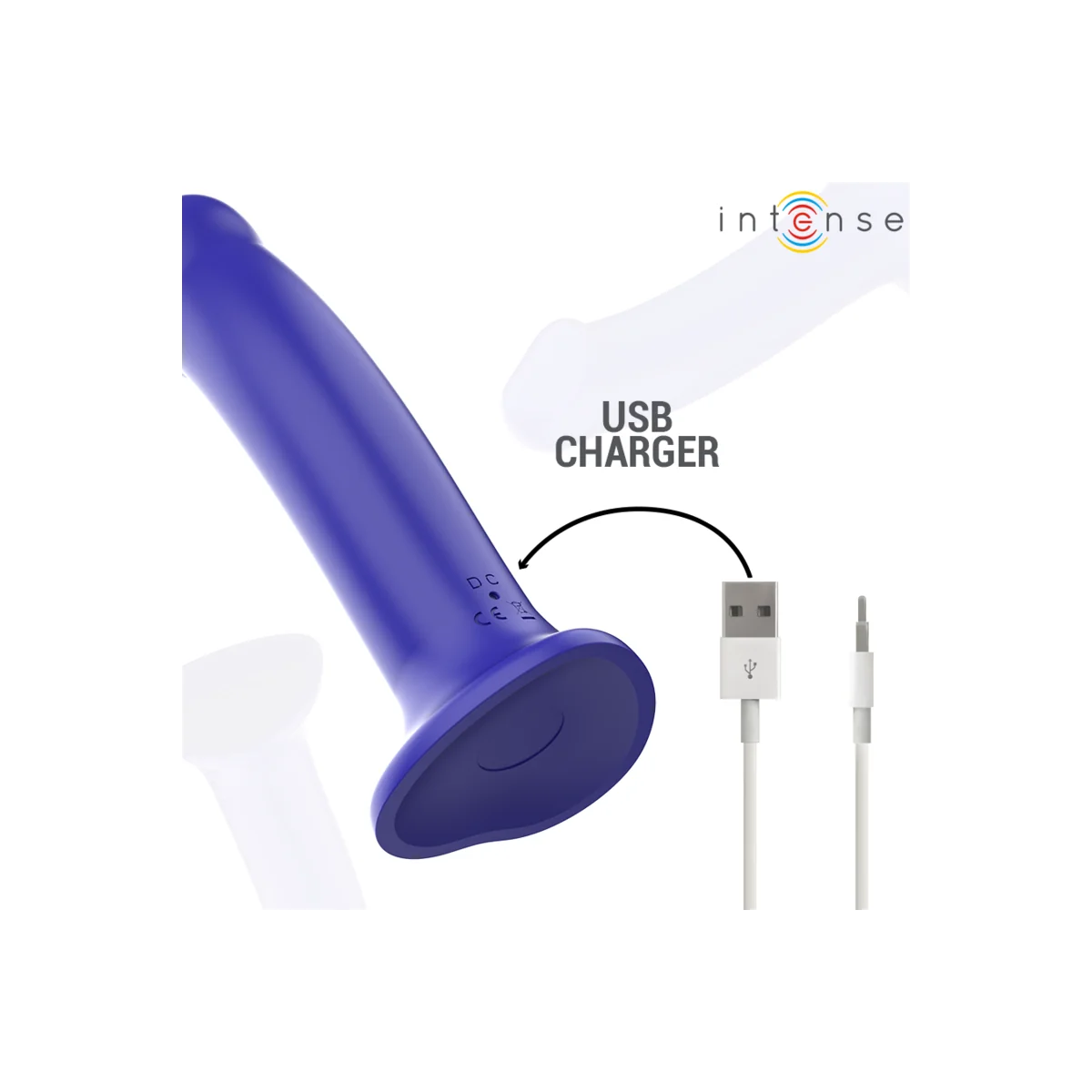 VICTORIA VIBRATOR MIT SAUGNAPF 10 VIBRATIONEN DUNKELBLAU MIT FERNBEDIENUNG VON INTENSE FUN