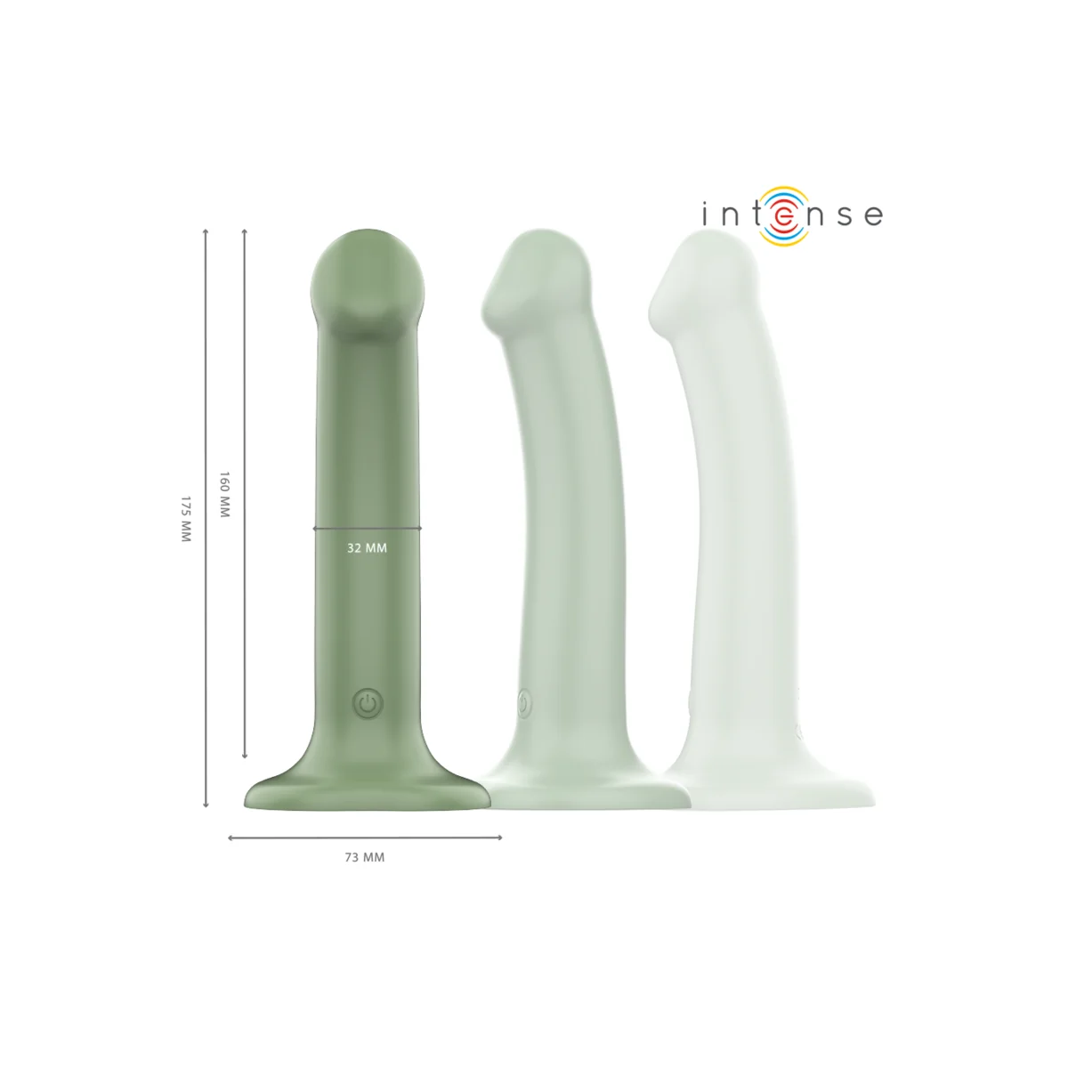 BECCA VIBRATOR MIT SAUGNAPF 10 VIBRATIONEN GRÜNE MIT FERNBEDIENUNG VON INTENSE FUN