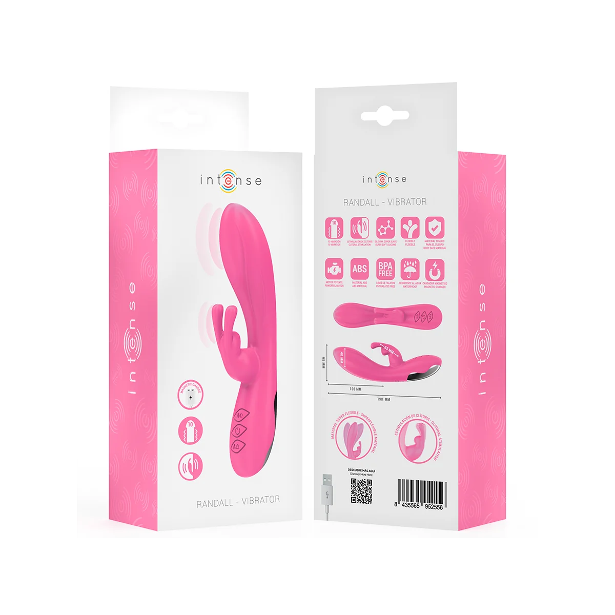 RANDALL RABBIT VIBRATOR 10 VIBRATIONEN ROSA VON INTENSE FUN