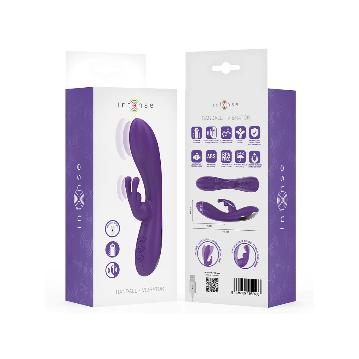 RANDALL RABBIT VIBRATOR 10 VIBRATIONEN LILA VON INTENSE FUN