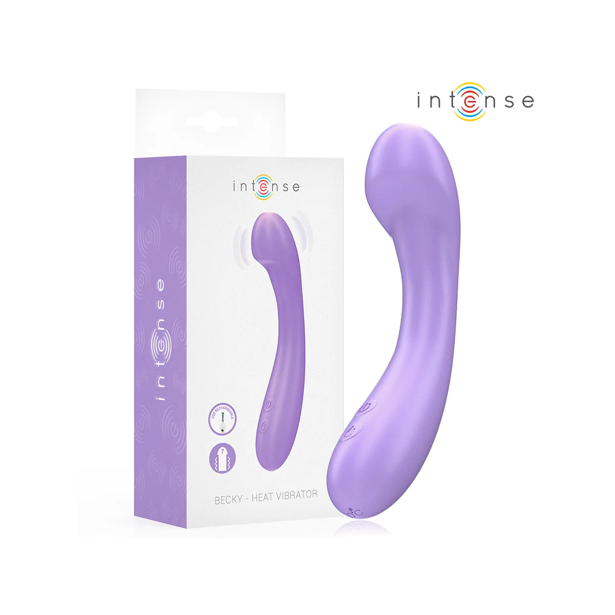 BECKY VIBRATOR 19 CM HEIZBAR 7 VIBRATIONEN LILA VON INTENSE FUN