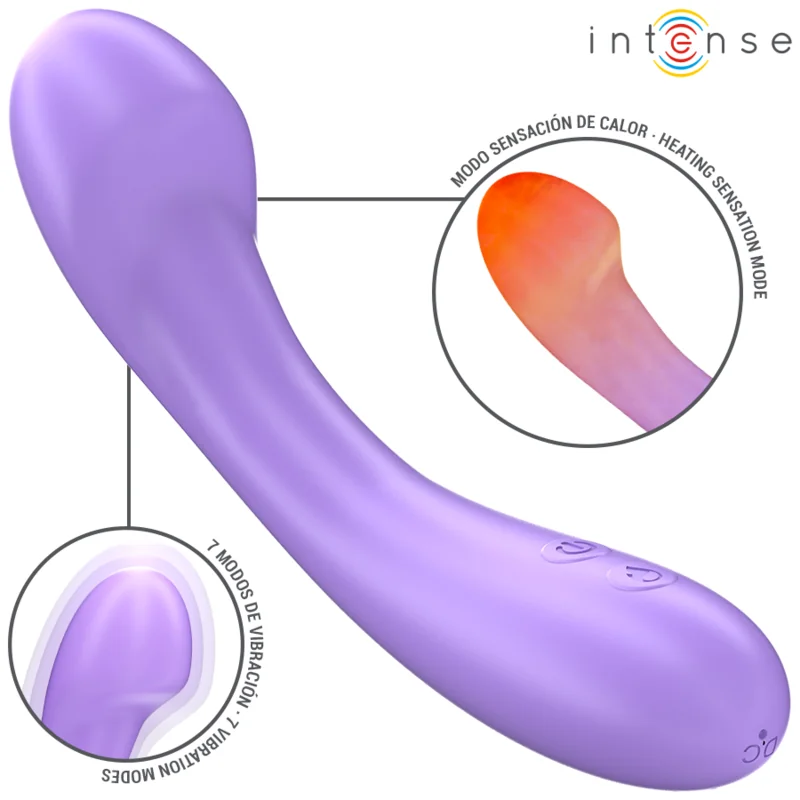 BECKY VIBRATOR 19 CM HEIZBAR 7 VIBRATIONEN LILA VON INTENSE FUN 2