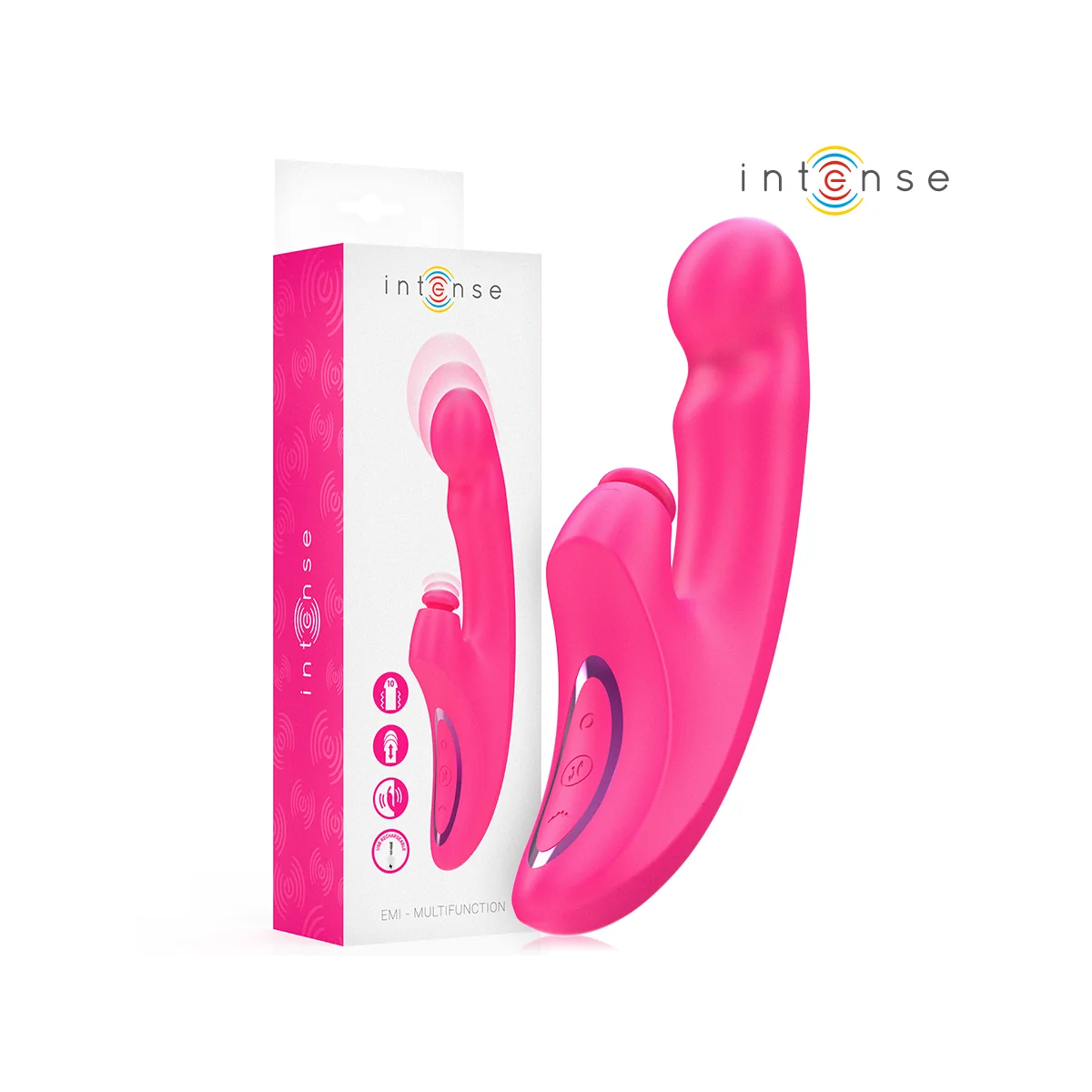 EMI VIBRATOR 13,5 CM MULTIFUNKTION 3 IN 1 10 VIBRATIONEN ROSA VON INTENSE FUN