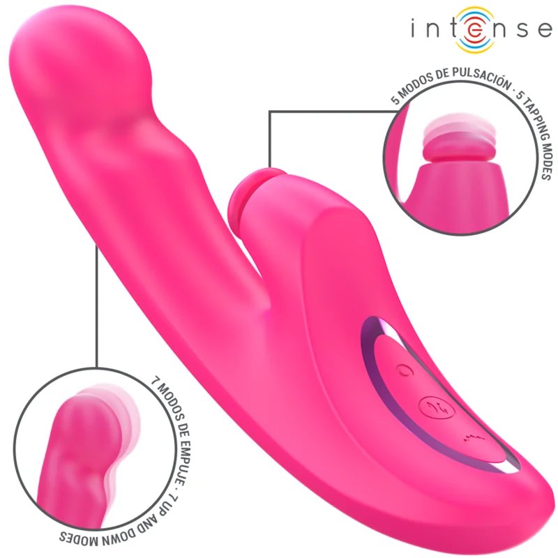 EMI VIBRATOR 13,5 CM MULTIFUNKTION 3 IN 1 10 VIBRATIONEN ROSA VON INTENSE FUN 2
