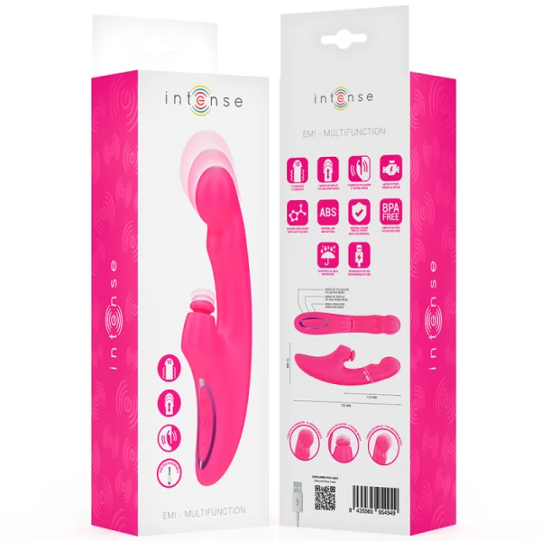 EMI VIBRATOR 13,5 CM MULTIFUNKTION 3 IN 1 10 VIBRATIONEN ROSA VON INTENSE FUN