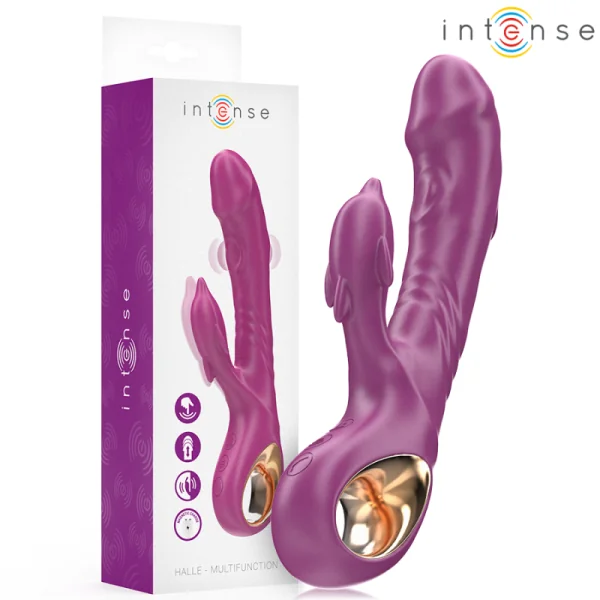 HALLE MULTIFUNKTIONSVIBRATOR MIT DELFIN-STIMULIERENDER ZUNGE LILA VON INTENSE FUN