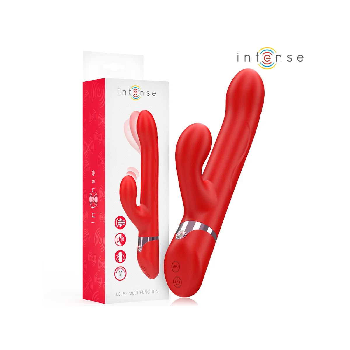 LELE MULTIFUNKTIONSVIBRATOR ROTIEREND & OSZILLATION & STIMULATION ROT VON INTENSE FUN