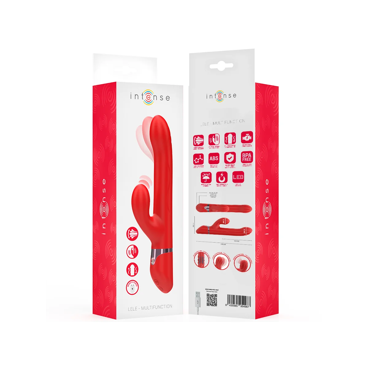 LELE MULTIFUNKTIONSVIBRATOR ROTIEREND & OSZILLATION & STIMULATION ROT VON INTENSE FUN