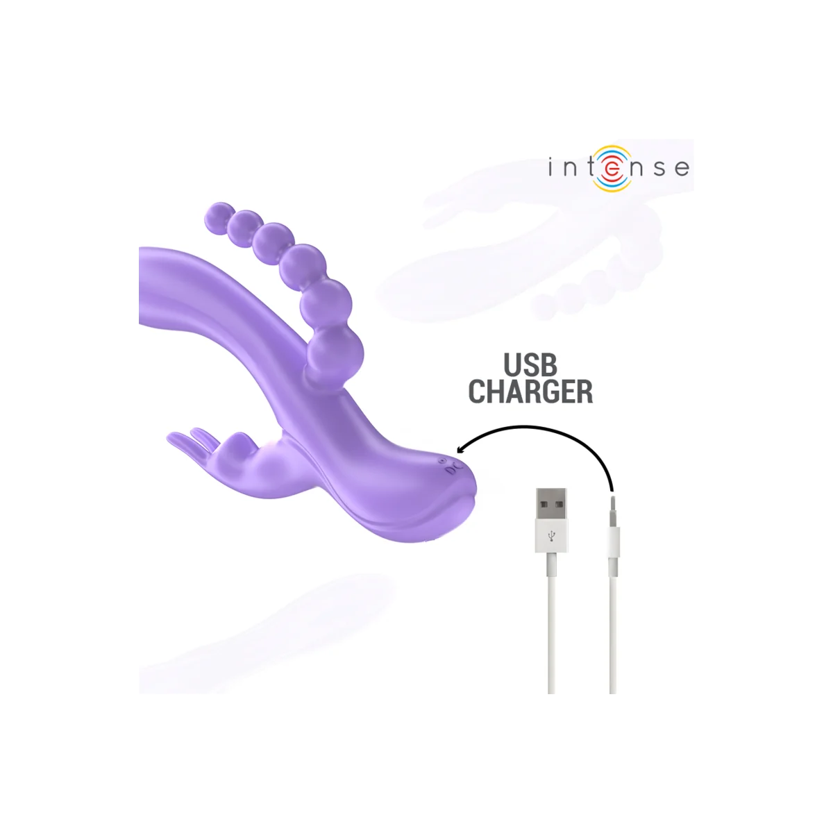 MIKO DREIFACHVIBRATOR RABBIT & STIMULATOR & ANAL 7 VIBRATIONEN LILA VON INTENSE FUN