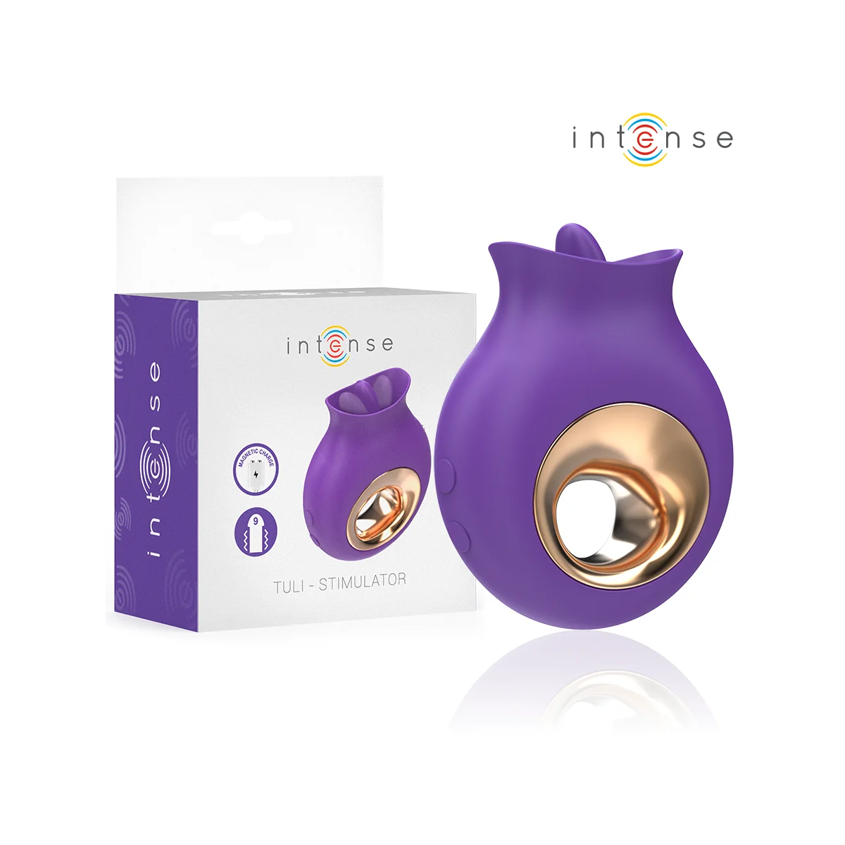 TULI KLITORISSTIMULATOR 9 VIBRATIONEN & 9 OSZILLATIONEN LILA VON INTENSE FUN