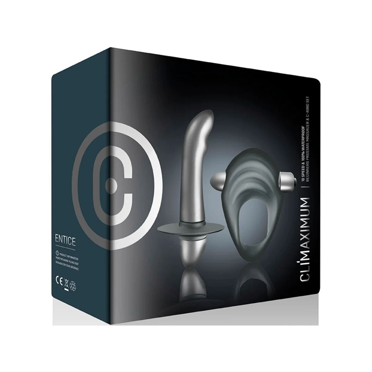 ENTICE KIT COCK RING + PROSTATA VIBRATOR ANFÄNGER VON CLIMAXIMUM
