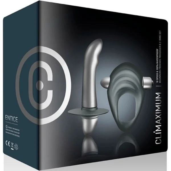 ENTICE KIT COCK RING + PROSTATA VIBRATOR ANFÄNGER VON CLIMAXIMUM