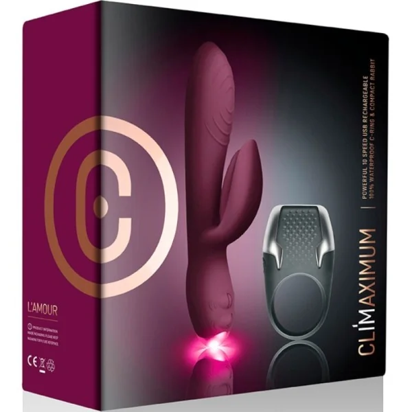 LAMOUR KIT RABBIT VIBRATOR + LED-PENISRING VON CLIMAXIMUM