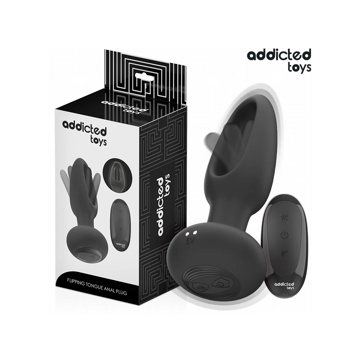 ANALPLUG MIT VIBRIERENDER ZUNGE UND MIT FERNBEDIENUNG VON ADDICTED TOYS
