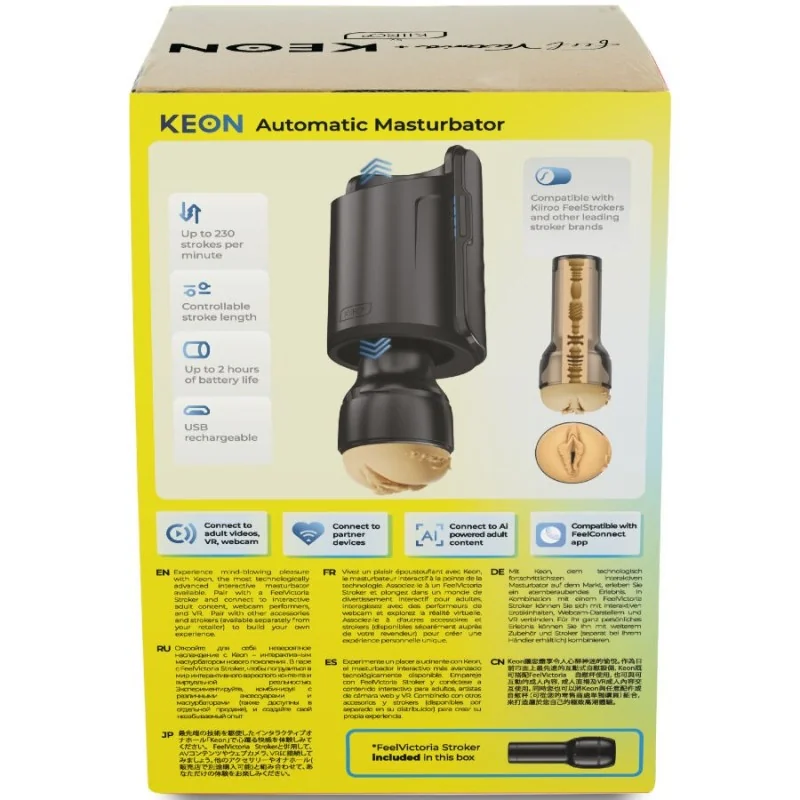 KEON WIFI COMBO VICTORIA JUNE AUTOMATISCHER MASTURBATOR + FEEL STROKER VON KIIROO 2