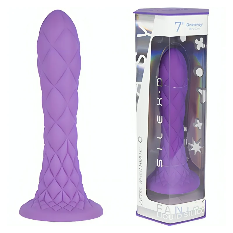 DREAMY DILDO FANTASY FLÜSSIGSILIKON THERMOREAKTIV VIOLETT 18,5 CM VON SILEXD 2