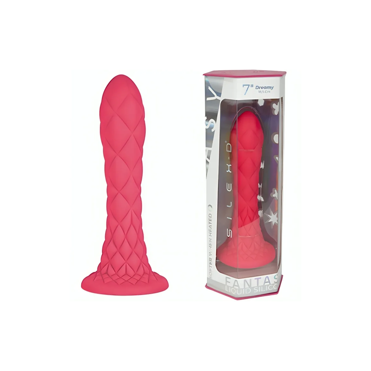 DREAMY DILDO FANTASY FLÜSSIGSILIKON THERMOREAKTIV FUCHSIA 18,5 CM VON SILEXD