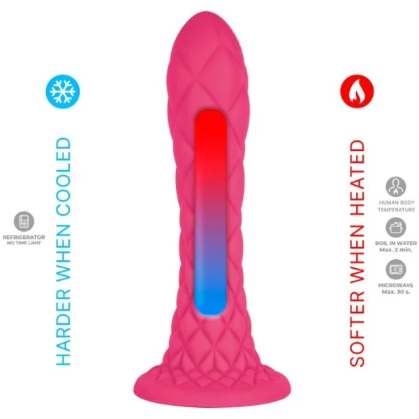 DREAMY DILDO FANTASY FLÜSSIGSILIKON THERMOREAKTIV FUCHSIA 18,5 CM VON SILEXD