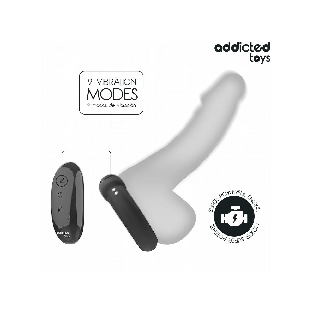 VIBRIERENDER COCKRING MIT WÄRMEEFFEKT UND MIT FERNBEDIENUNG VON ADDICTED TOYS