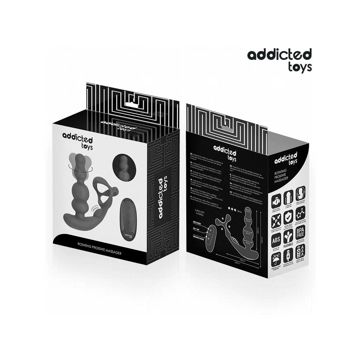 ROTIERENDER PROSTATAMASSAGEGERÄT MIT FERNBEDIENUNG VON ADDICTED TOYS