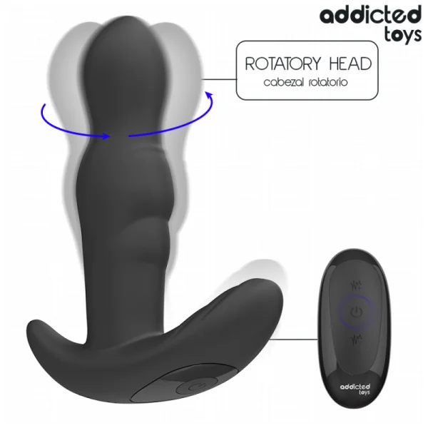 ROTIERENDER VIBRIERENDER ANALPLUG MIT FERNBEDIENUNG VON ADDICTED TOYS