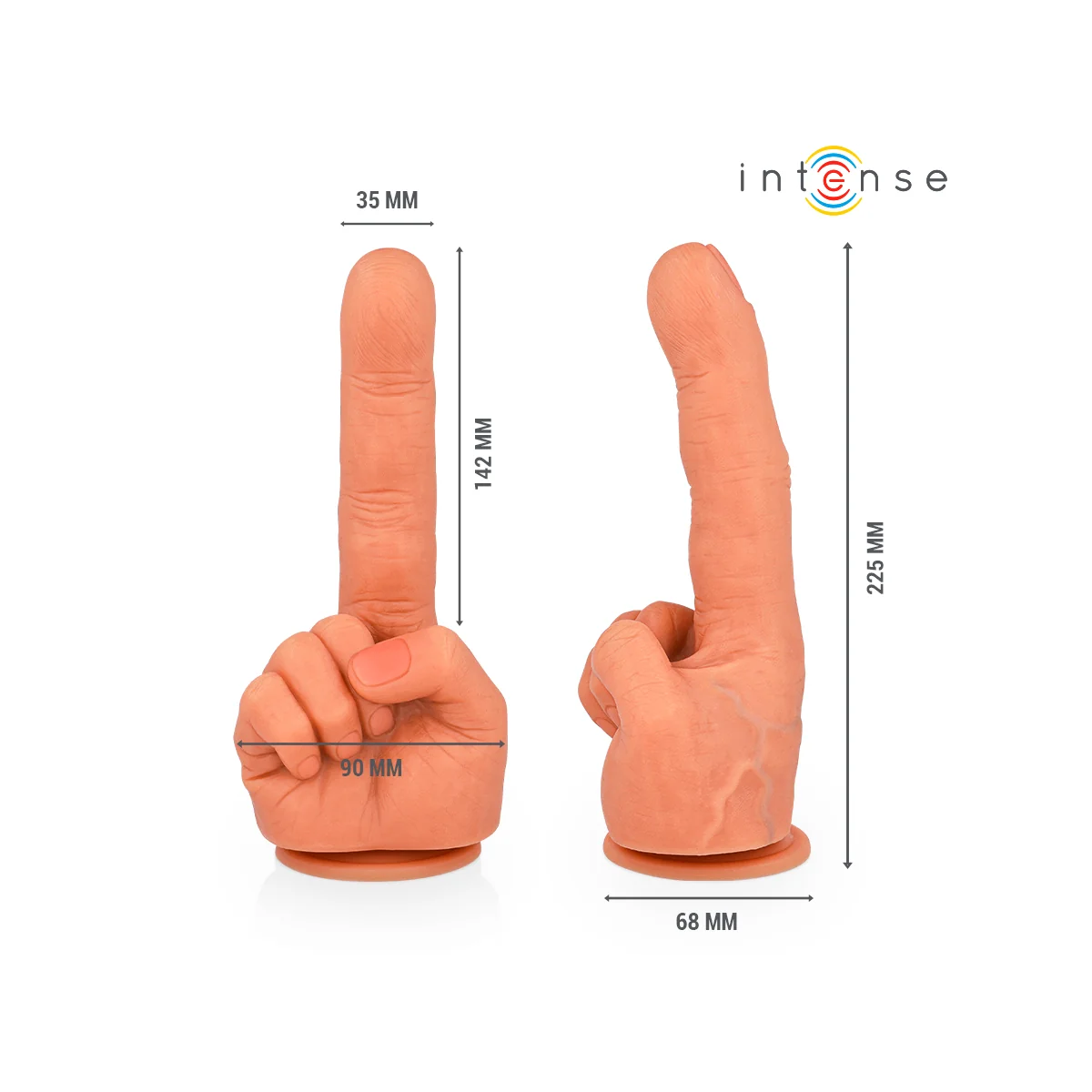 HUBERT G-SPOT STIMULATOR FLEXIBLE HAND 14,2 CM VON INTENSE FUN