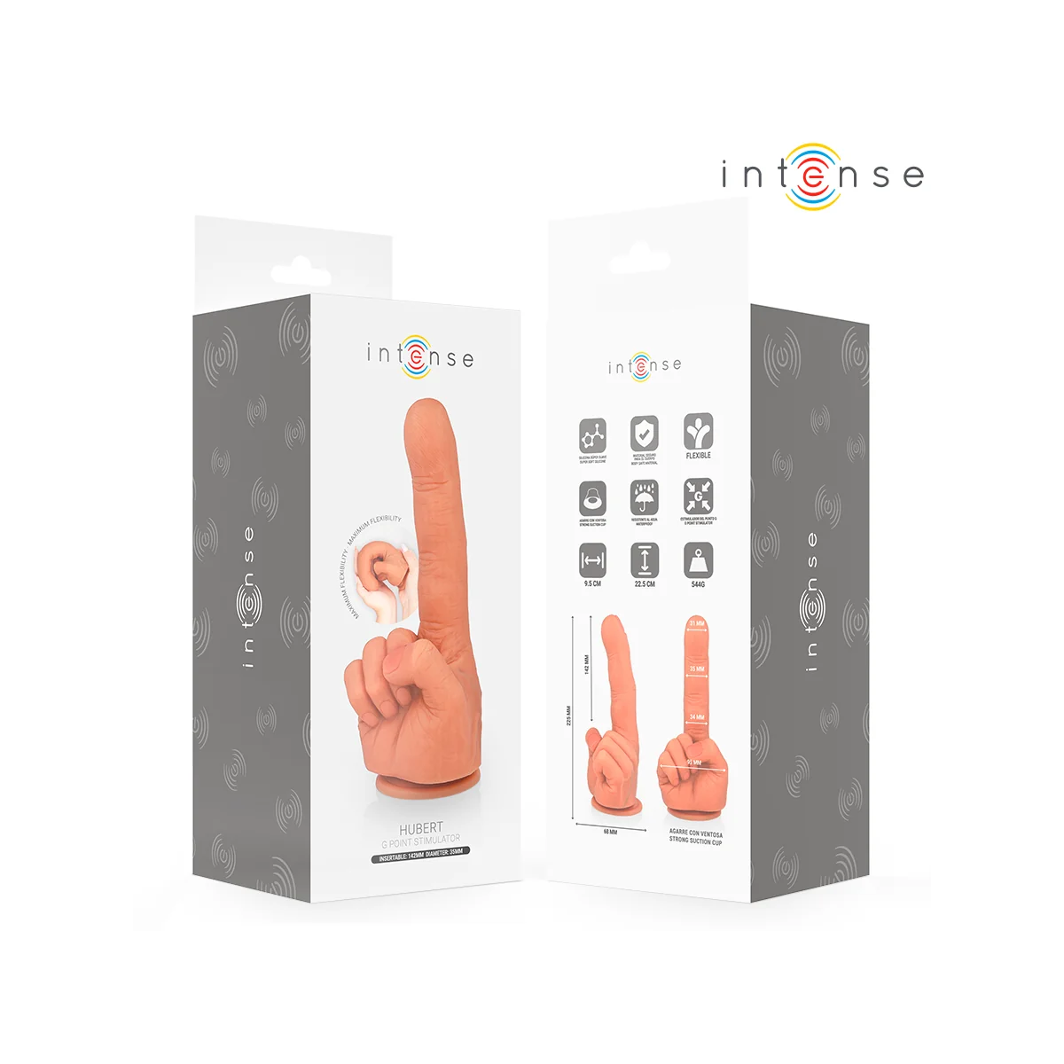 HUBERT G-SPOT STIMULATOR FLEXIBLE HAND 14,2 CM VON INTENSE FUN