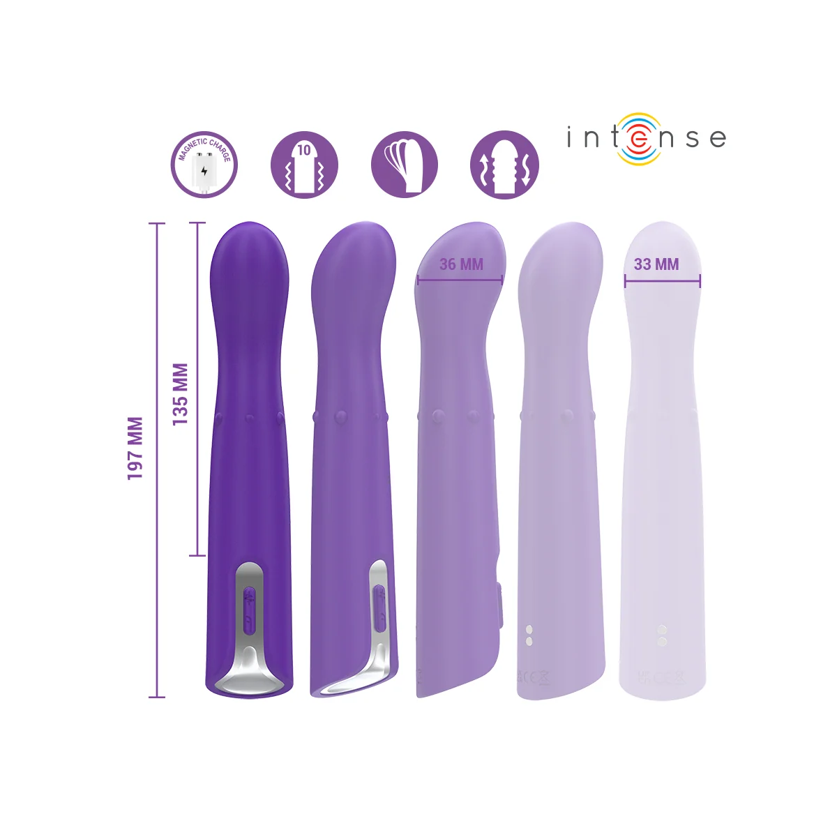 HELENA BEADS UP & DOWN WIGGLE VIBRATOR 13,5 CM VON INTENSE FUN