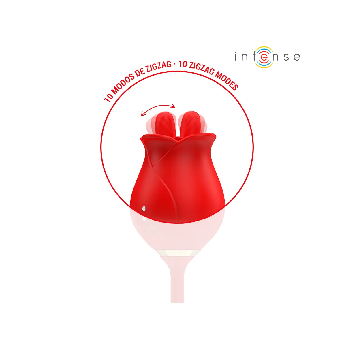 MELANIE DOPPELTER KLITORISSTIMULATOR MIT ZICKZACK-ZUNGE VON INTENSE FUN