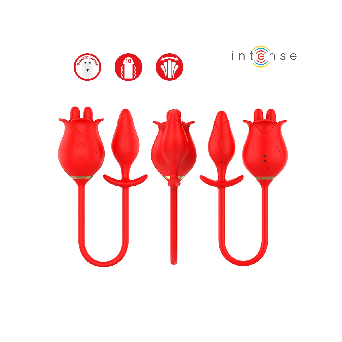 MELANIE DOPPELTER KLITORISSTIMULATOR MIT ZICKZACK-ZUNGE VON INTENSE FUN