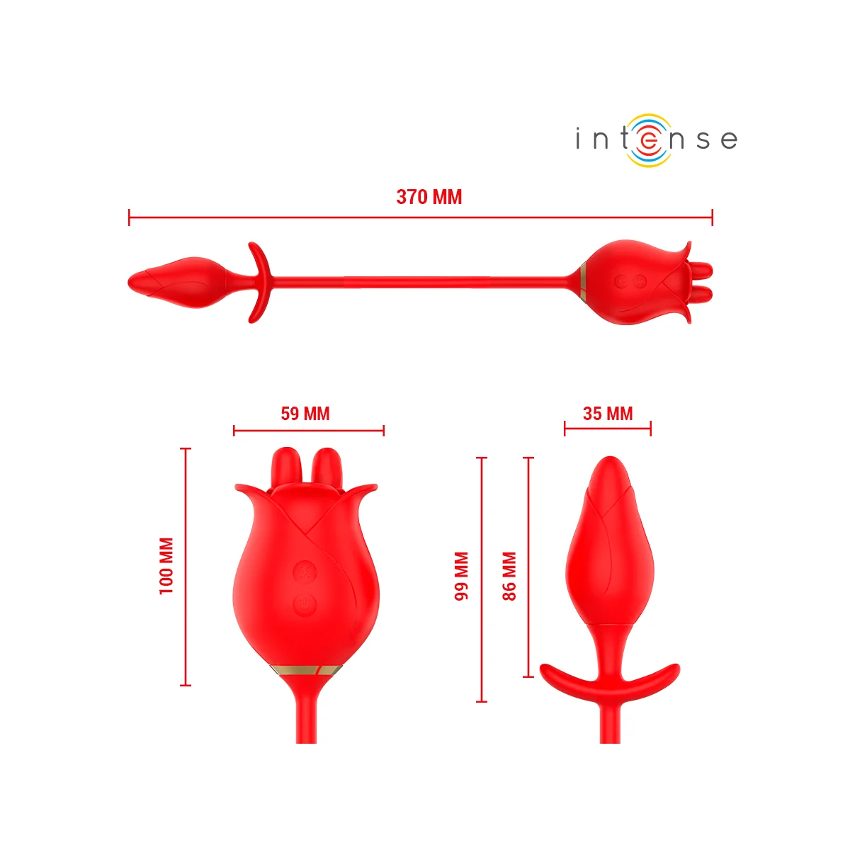MELANIE DOPPELTER KLITORISSTIMULATOR MIT ZICKZACK-ZUNGE VON INTENSE FUN