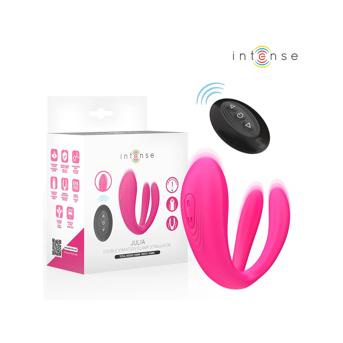 JULIA DOPPELVIBRATOR-KLEMMENSTIMULATOR MIT FERNBEDIENUNG VON INTENSE COUPLES TOYS