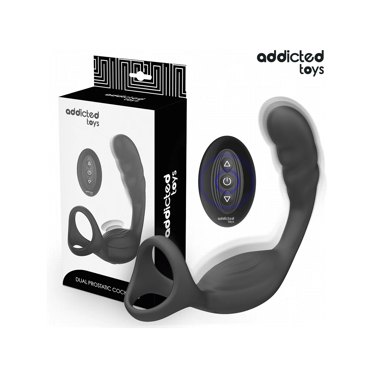 DOPPELTER PROSTATIK-COCKRING MIT FERNBEDIENUNG VON ADDICTED TOYS