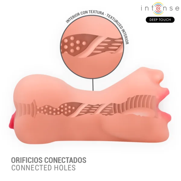 RILEY DOPPELMUSTURBATOR FÜR MUND UND VAGINA VON INTENSE DEEP TOUCH