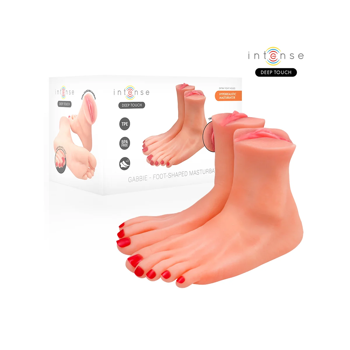 GABBIE ZWEITEILIGER FUSSFÖRMIGER MASTAUBADOR VON INTENSE DEEP TOUCH