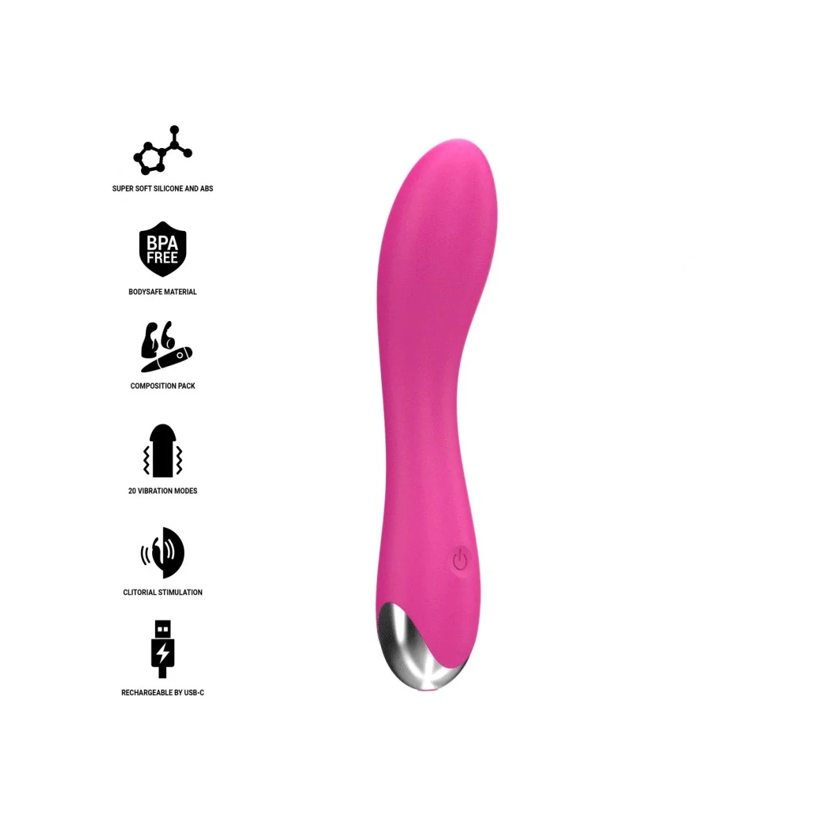 CHER VIBRATOR MIT 20 MUSTER UND AUSTAUSCHBAREN AUFSÄTZEN VON INTENSE FUN