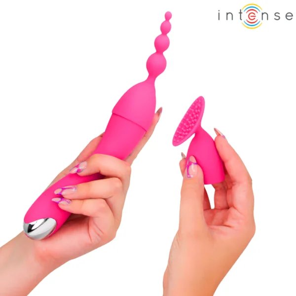CHER VIBRATOR MIT 20 MUSTER UND AUSTAUSCHBAREN AUFSÄTZEN VON INTENSE FUN